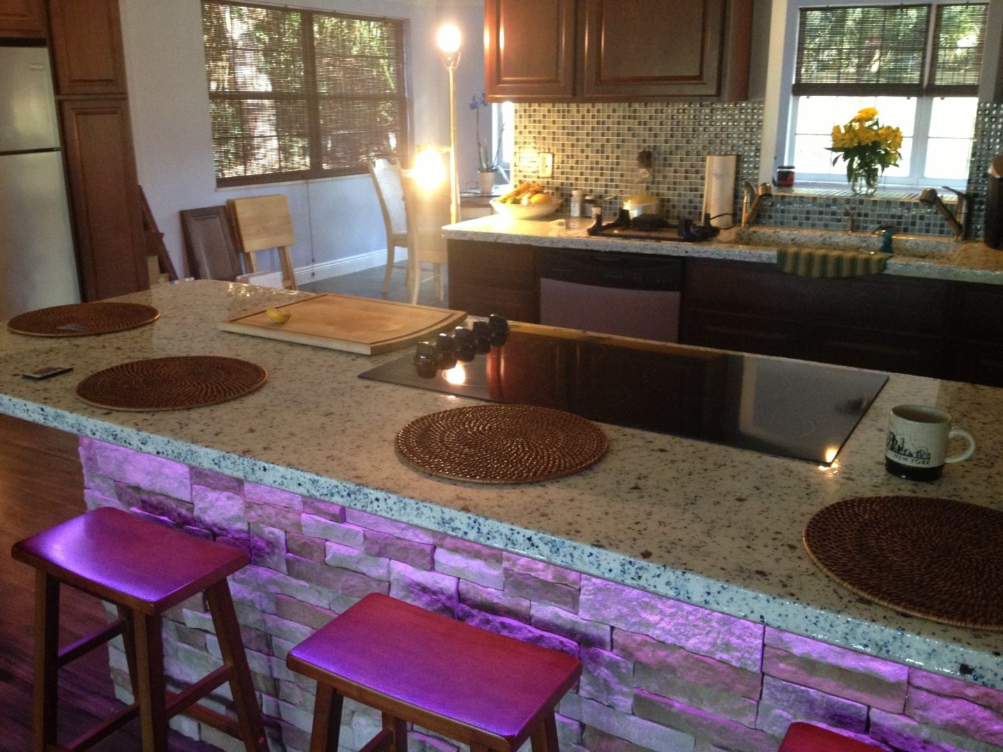 Red Epoxy Bar E-Z COAT was used on the bar top below