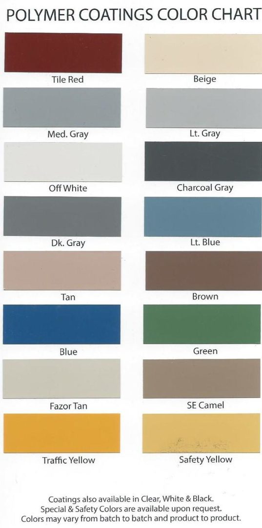 Color Charts - View Epoxy Color Options In Beaufort County